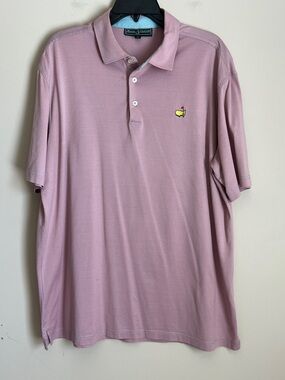 Masters Collection Polo Pima Cotton Striped Pink Sz XL